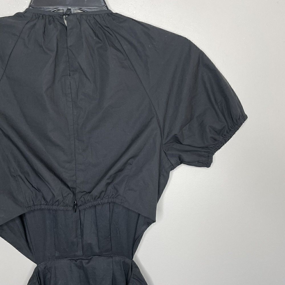 MADEWELL Dress Womens 00 Open-Back Cutout Cotton Poplin NEW Black Midi BG397 - Picture 7 of 14
